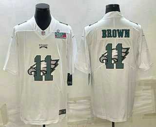Men's Philadelphia Eagles #11 AJ Brown Super Bowl LVII Patch White Shadow Logo Limited Stitched Jersey,We sell and wholesale Men's Philadelphia Eagles #11 AJ Brown Super Bowl LVII Patch White Shadow Logo Limited Stitched Jersey on line form chian!